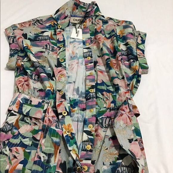 Chufy Green Floral Nama Organic Cotton Jumpsuit New With Tag Size Medium - Picture 11 of 11